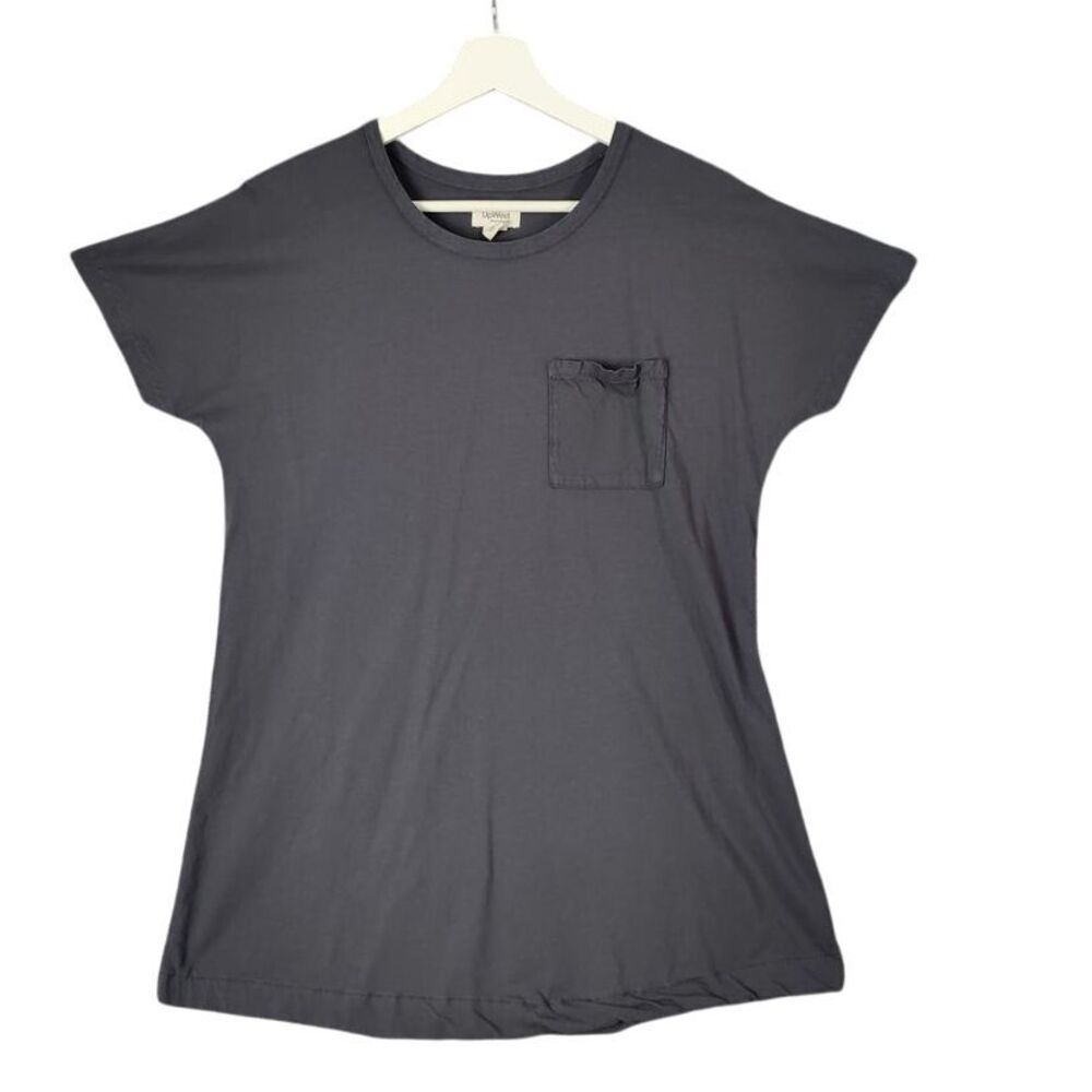 UpWest Gray Basic Pocket T-Shirt Short Sleeve Casual Tee Womens Size S Casual